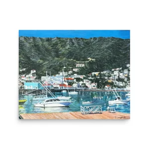 Sailboats and Pier – Premium Matte Print