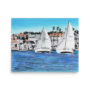 Balboa Island Sailboats – Premium Matte Print